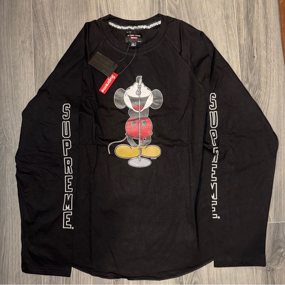 Supreme Black Long Sleeve Tee with Graphic - Picture 2 of 3